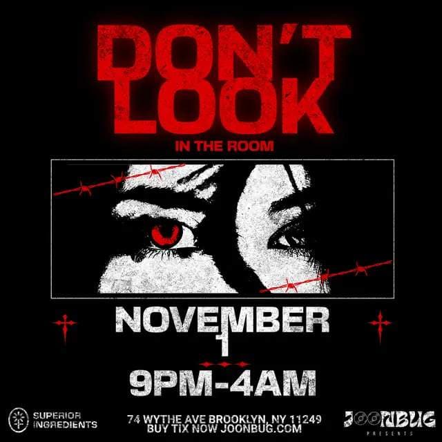 DON'T LOOK: Halloween Party NYC – Nov 1
