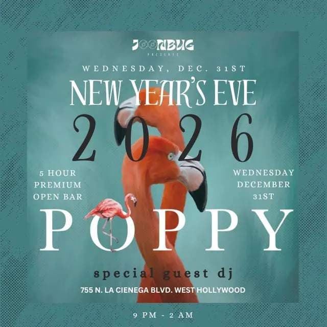 Poppy New Year's Eve 2026 Party