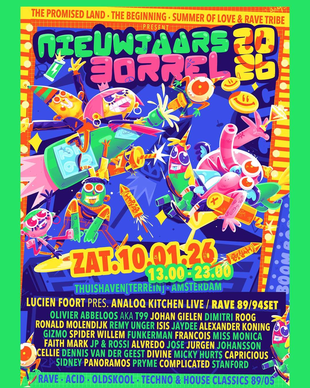 The Promised land, The Beginning, Summer of Love & Rave Tribe pres. 'De Nieuwjaarsborrel 2026'