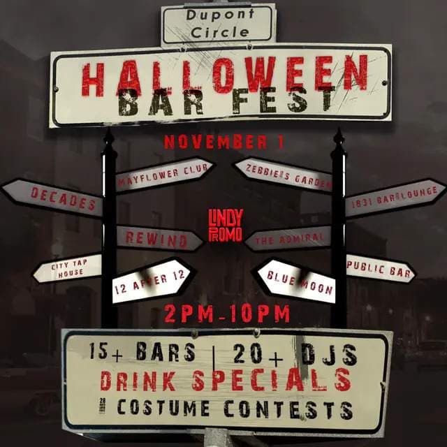 DC GET WICKED Halloween Bar Fest 11/1