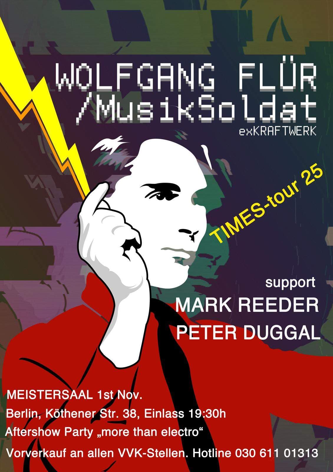 Wolfgang Flür (ex-member of KRAFTWERK!) live in BERLIN & support Mark Reeder, Peter Duggal