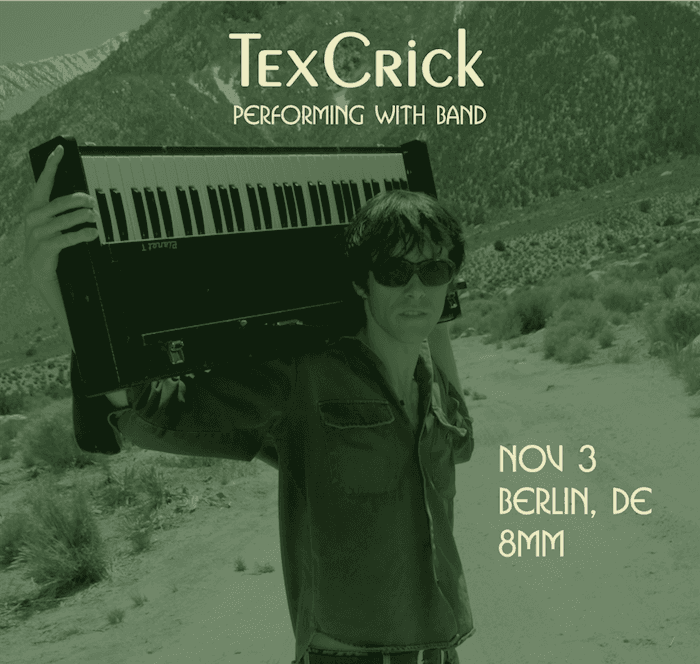 8MM & Shameless/Limitless present: Tex Crick (Mac's Record Label, Sydney)