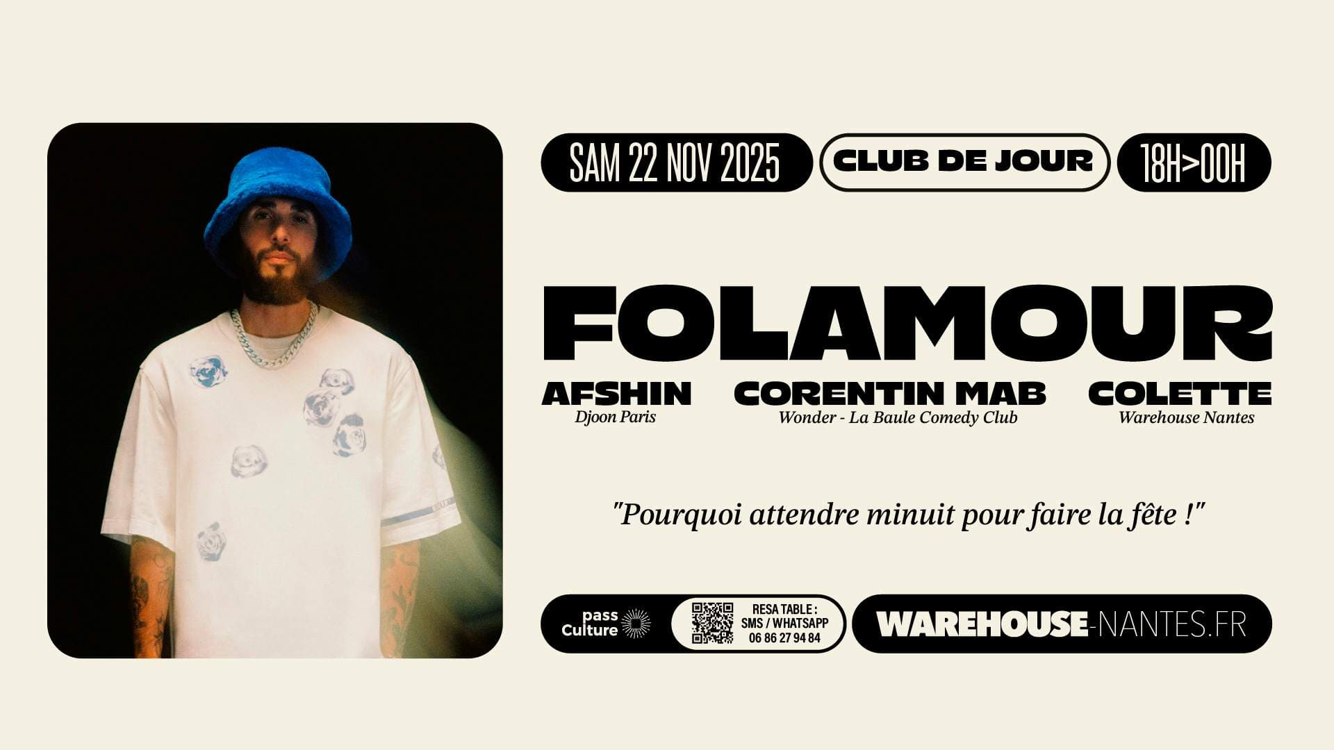 Club de jour with Folamour au Warehouse Nantes