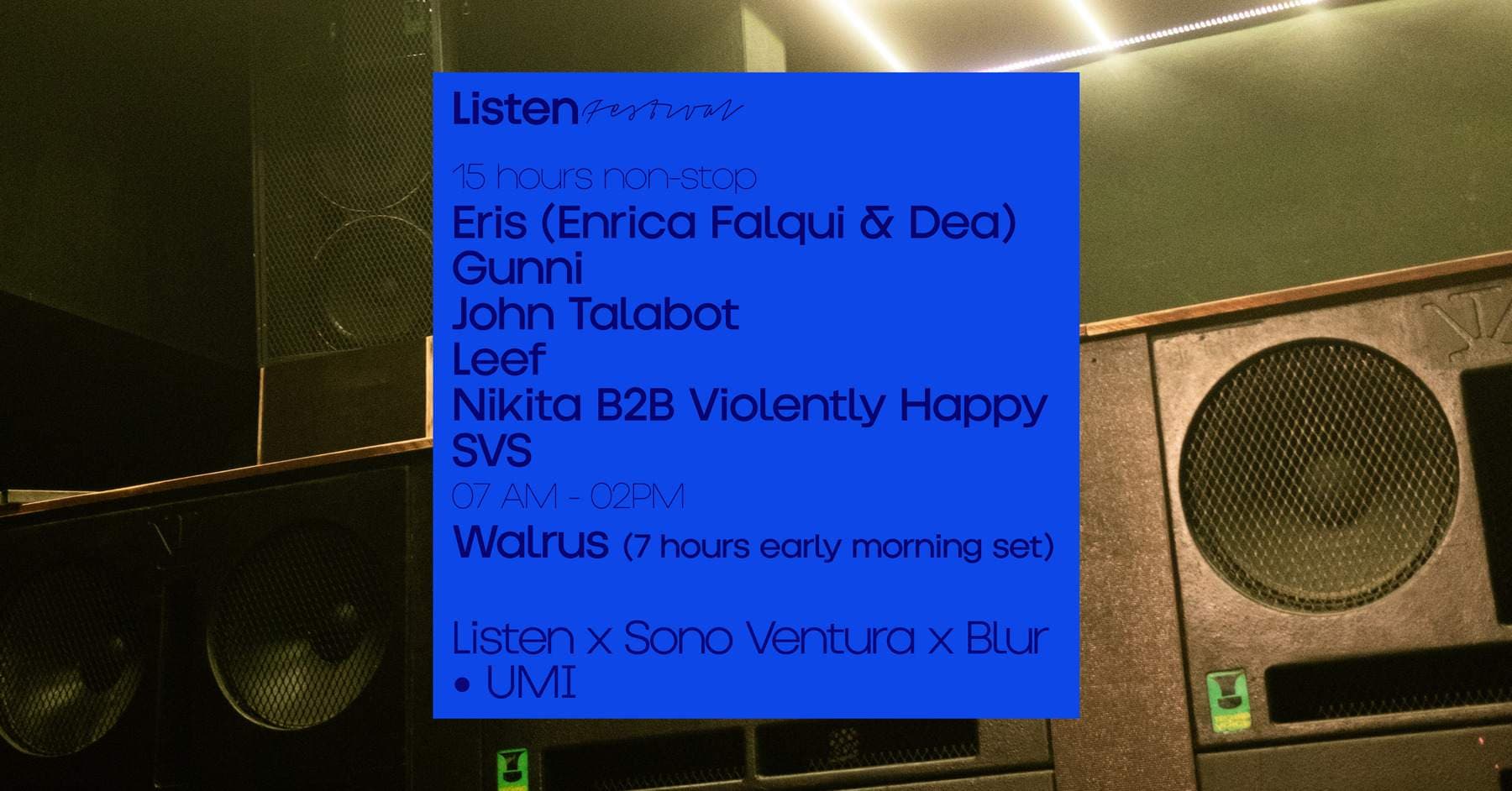 Listen x Sono Ventura x Blur