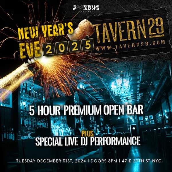 Tavern 29 NYE 2026 Party